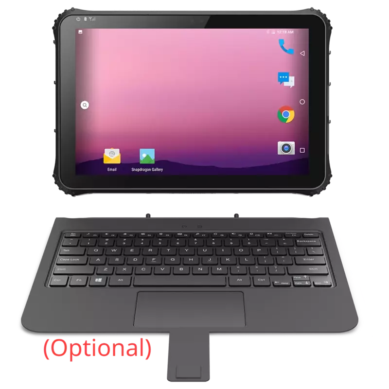 Kcosit G22M Ruggedized Android 11.0 Tablets com Teclado 2 em 1 Militar 12.2 Polegada Qualcomm SM6350 8GB RAM 128GB 5G RS232 RJ45