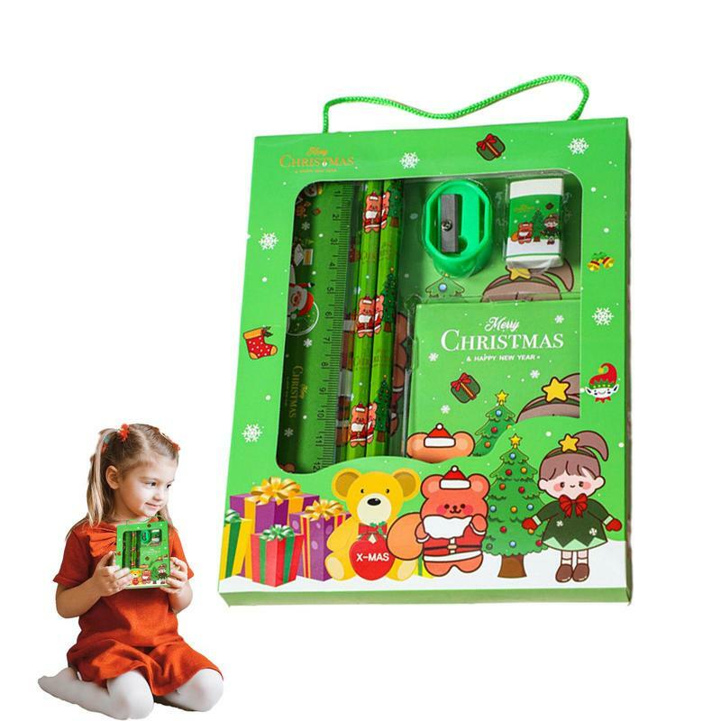 クリスマスステーショナリーギフトセット,複数の色の文房具,幼稚園の賞品用