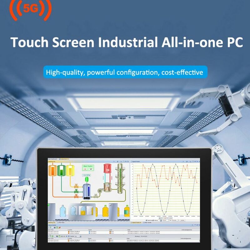 10.1'' Industry All in One Pc Core i7 1165G7/10510U i5 10210U/1135G7 2*2.5GbE LAN 2*COM HDMI 5G LTE Touch Panel Computer