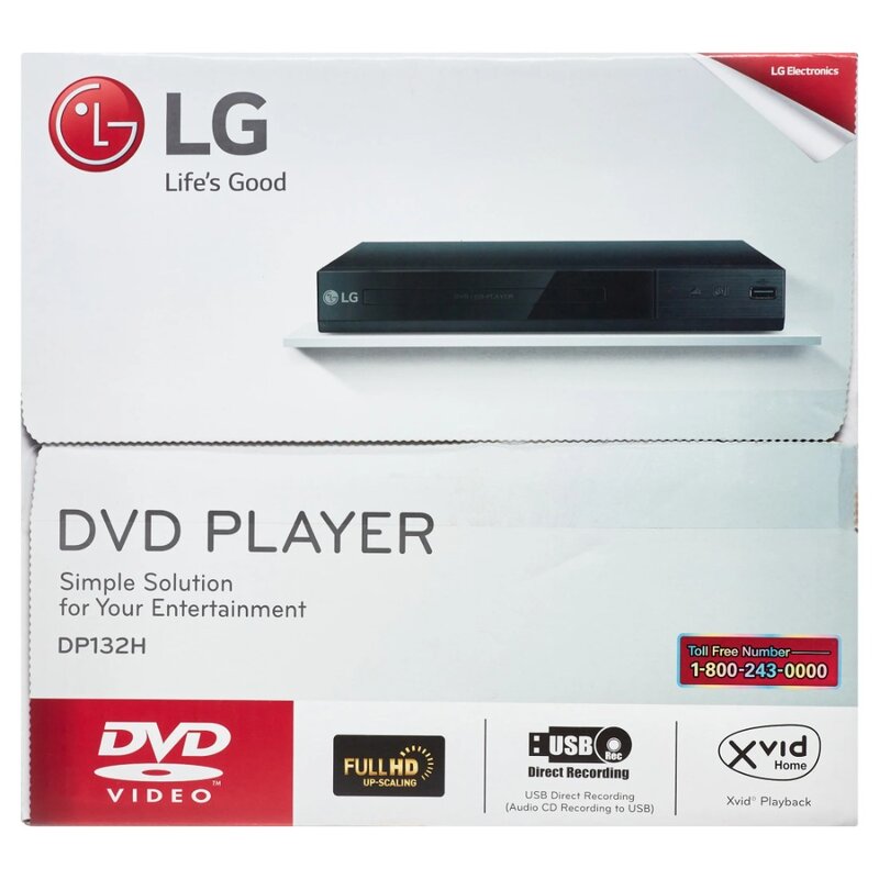 Reproductor de DVD Full HD mejorado, reproducción de DVD tradicional, Reproducción USB, salida HDMI, grabación directa USB, con Control remoto negro