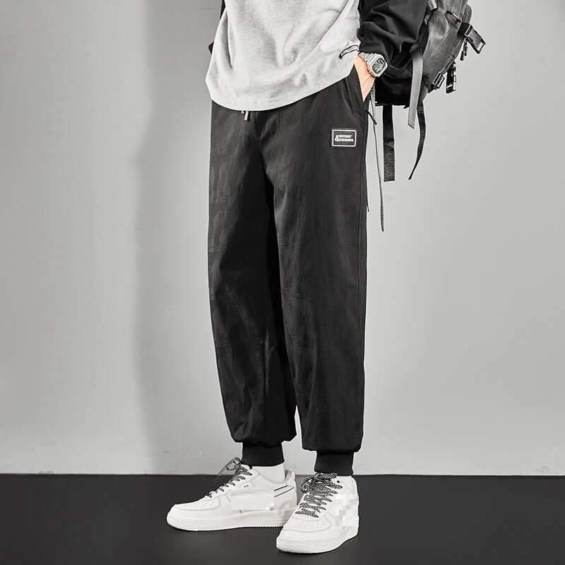 Джоггеры мужские с эластичным поясом, модные повседневные быстросохнущие Водонепроницаемые брюки, размеры до 10XL