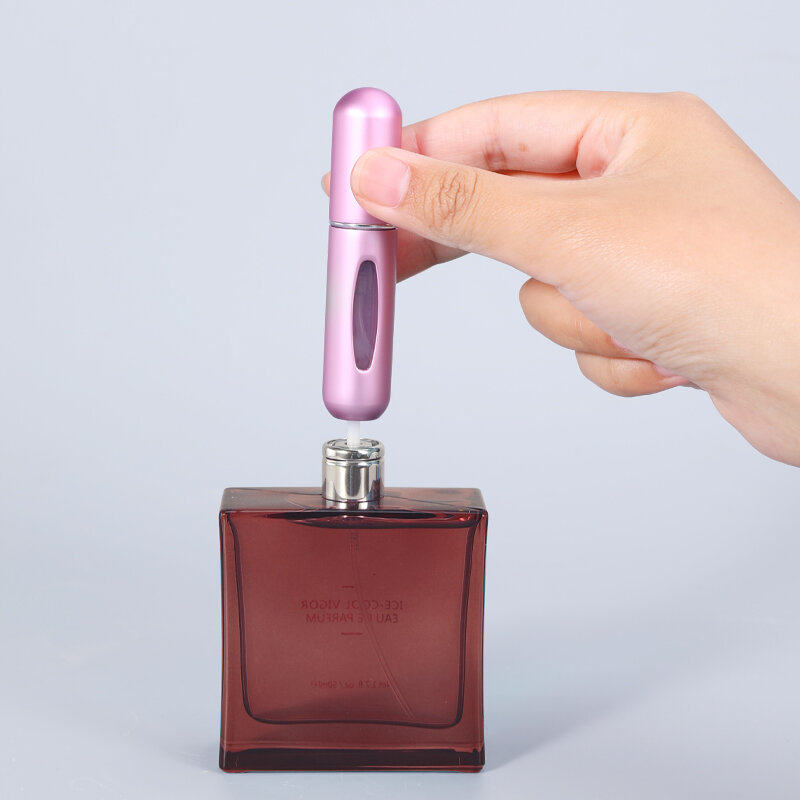 5/8ml alat penyemprot parfum semprot isi ulang aluminium parfum semprot aroma pompa alat penyemprot parfum botol Mini isi ulang untuk perjalanan
