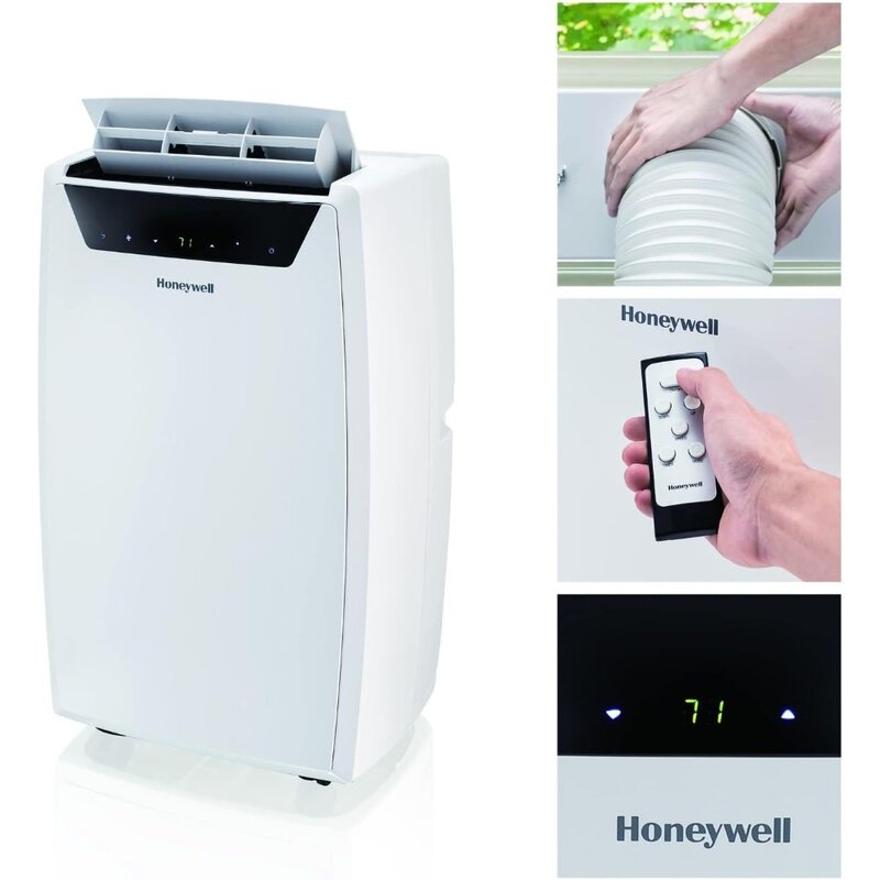 Classic Portable Air Conditioner with Dehumidifier & Fan, Cools Rooms Up to 500 Sq. Ft. with Drain Pan & Insulation Tape