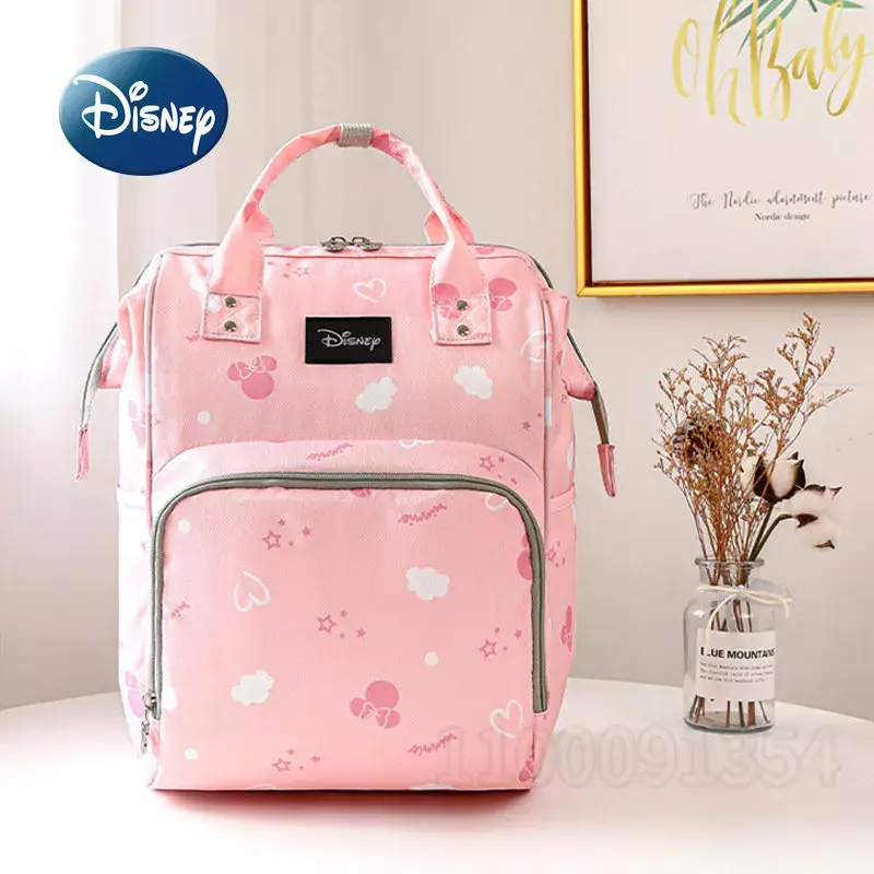 Disney Mickey Original New pannolino Bag zaino Luxury Brand Baby pannolino Bag grande capacità Multi-funzione Cartoon Baby Bag