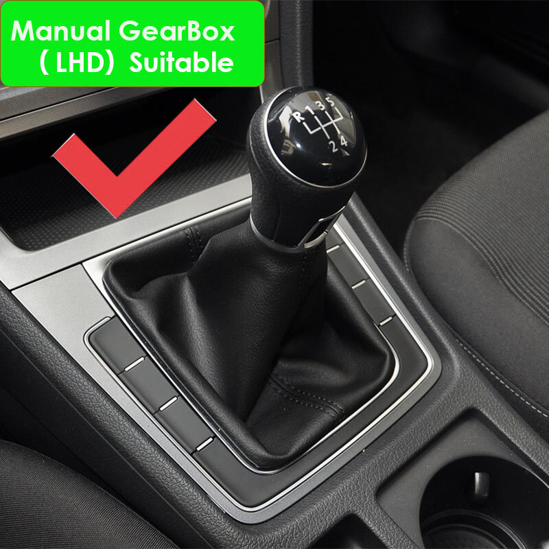 Perilla de palanca de cambios de conducción izquierda para VW, palanca de cambios Manual para Golf 7 7,5 Golf R, soporte de marco, perilla de cambio circular 5GG713203A