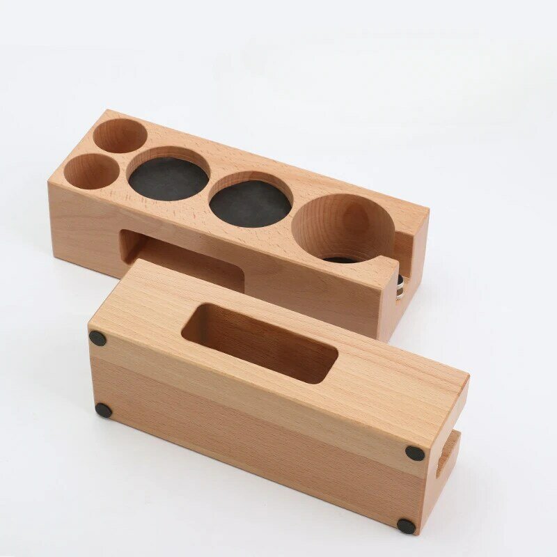 Wooden Stand for Coffee Tamper Base Tamping Mat Coffee Tamp Station Barista Cafe Accessories 58mm Holder Support Wood 51mm Bar