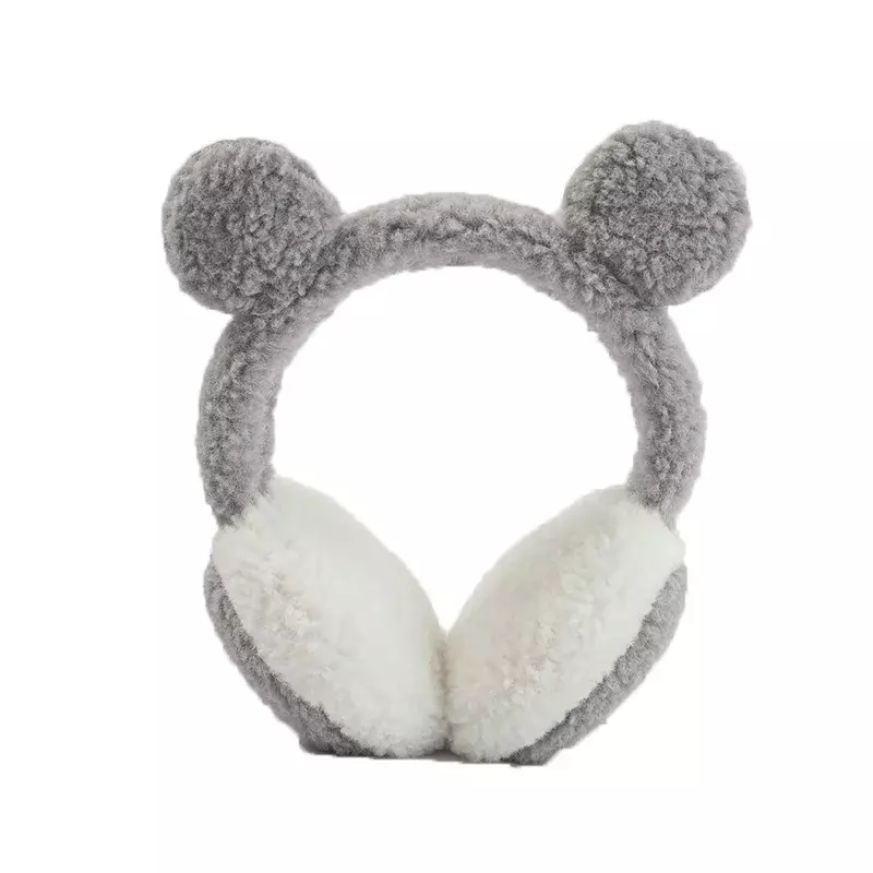 Cute Bear Earmuffs para crianças, Plush Earmuffs, Cartoon Animals, Winter Warmers, Faux Furry Earmuffs, Headband para homens e mulheres