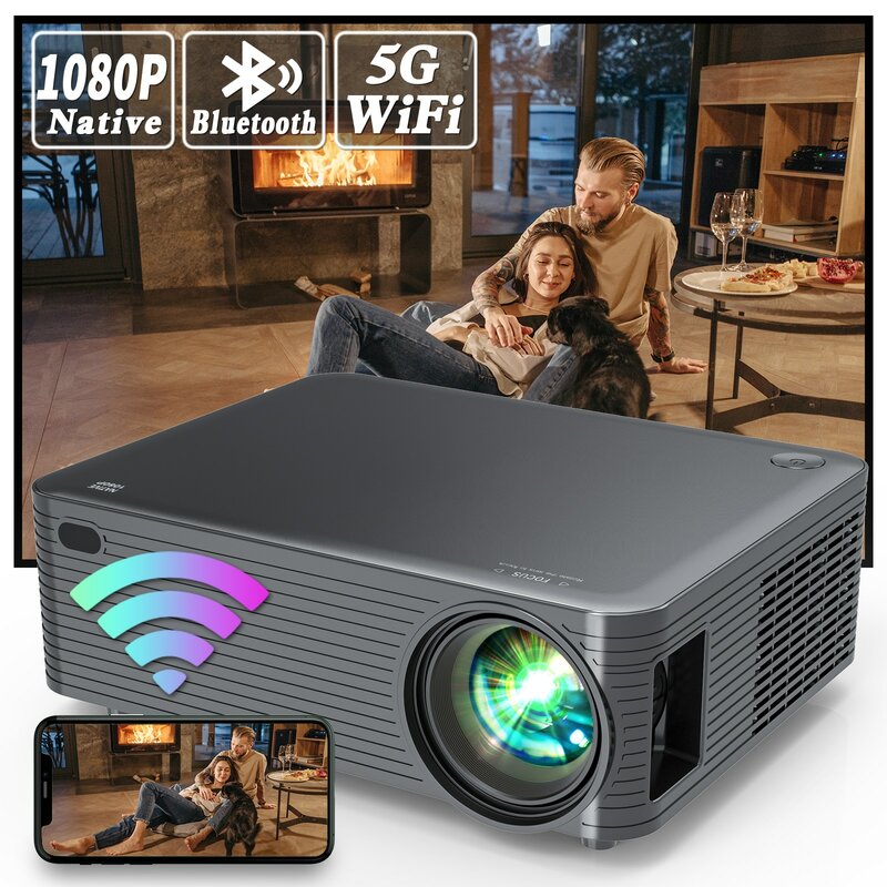 WISELAZER A30 1080P 4K Digital Projector Video Projector 5G Full HD 9500 Lumens Home Theater Office Proyector Camping Projector