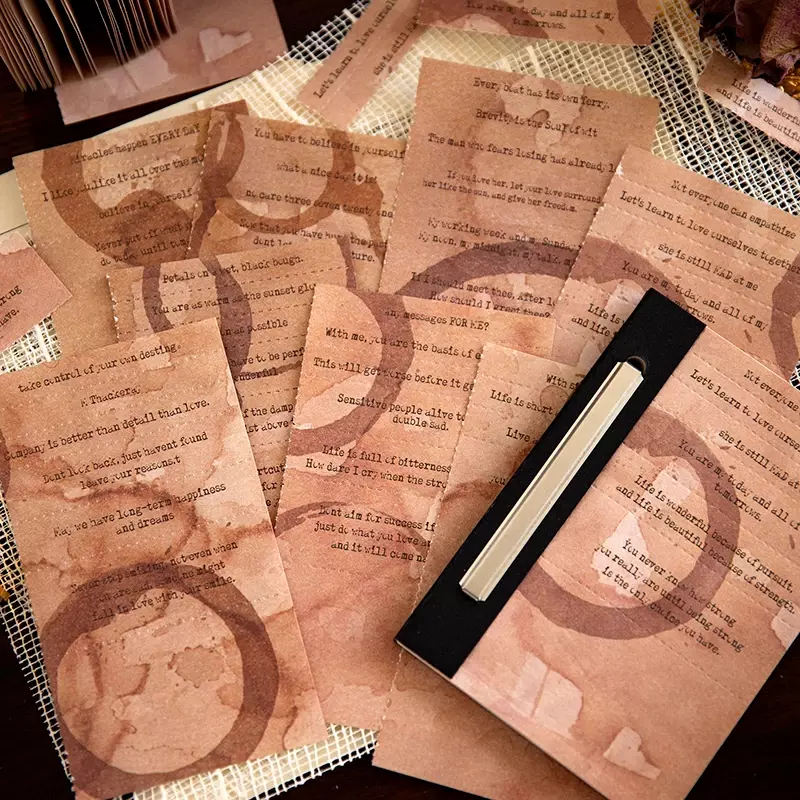 40 buah bahan pola kertas ledger menulis Memo notebook Pad latar belakang akun dekoratif dukungan buku tempel 175*65MM