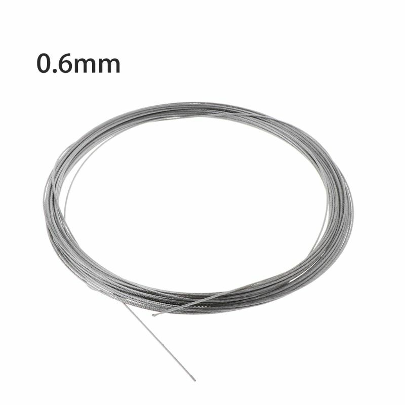 10m 304 Stainless Steel Wire Rope 0.5/0.6/0.8/1/1.2/1.5/2/2.5/3mm Rust-proof New