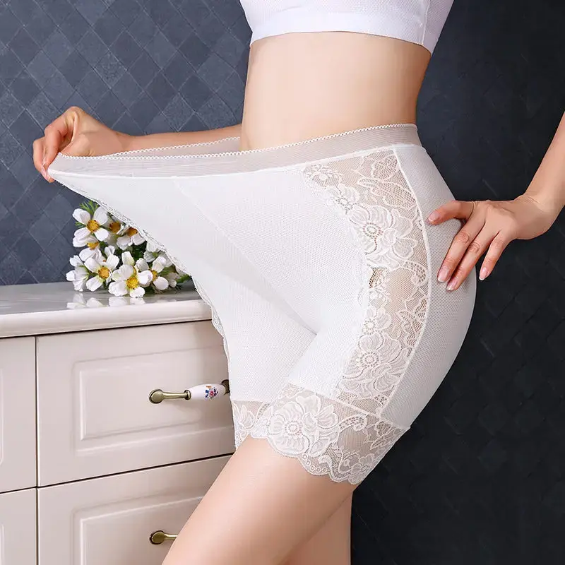 Spring Female Panties Lace Seamless Safety Short Pants Women's High Waist Stretch Shorts Briefs Slimming Underwear Lingerie 2023