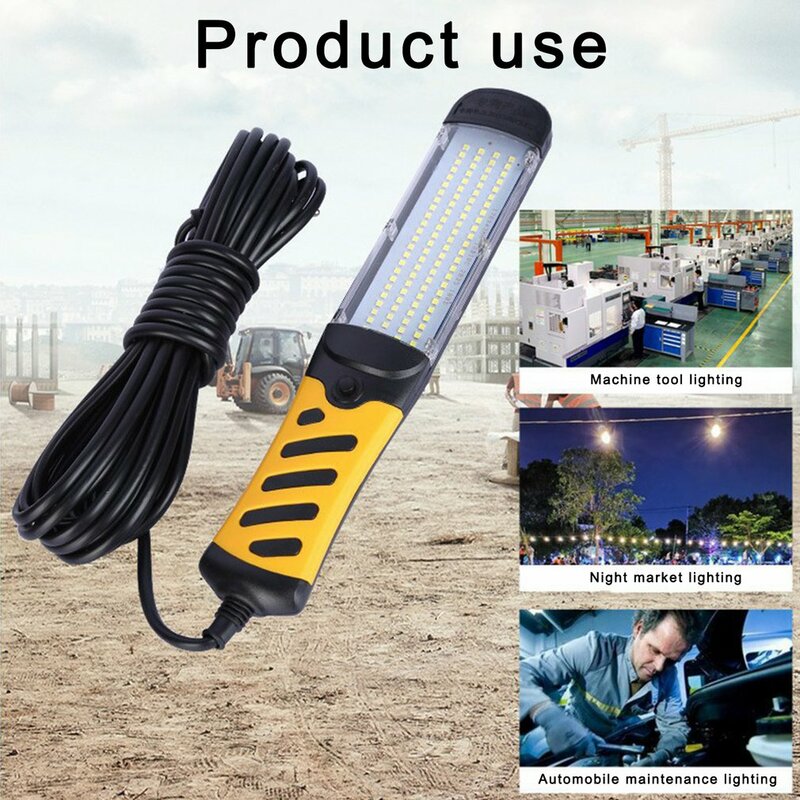 100 구슬 휴대용 검사 램프, 유선 강력한 자석 회전 후크, 실용적인 휴대용 작업 조명