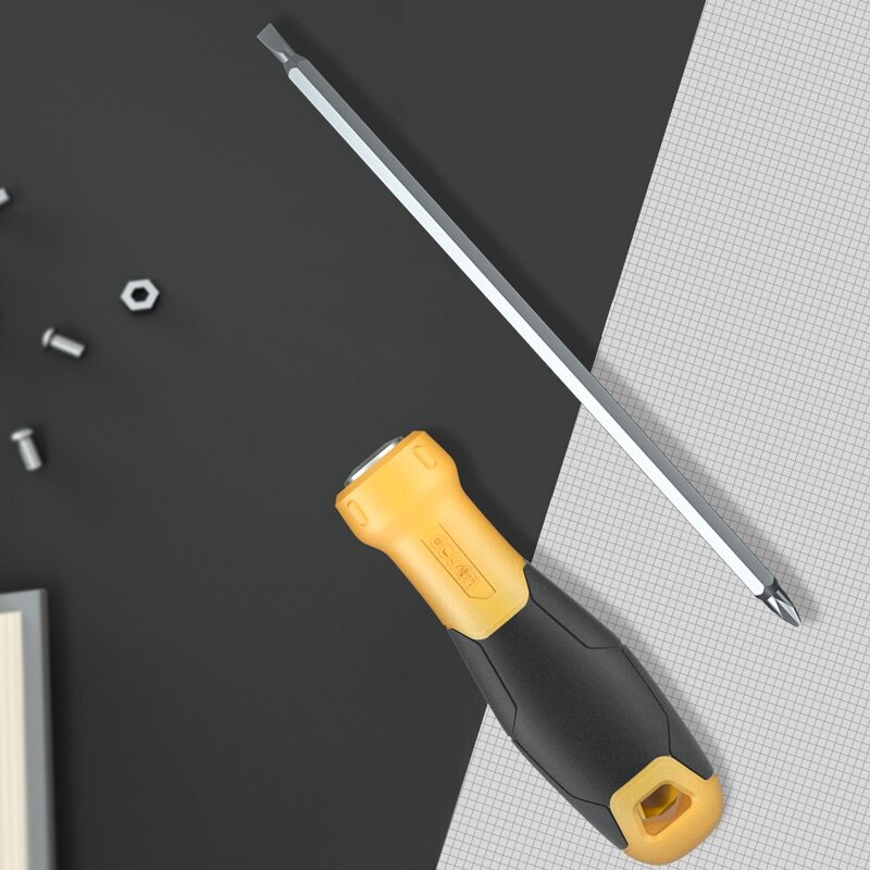 Двухсторонняя отвертка с крестообразным шлицем, 2 в 1, отвертка, ручной инструмент для технического обслуживания ручки из полипропилена
