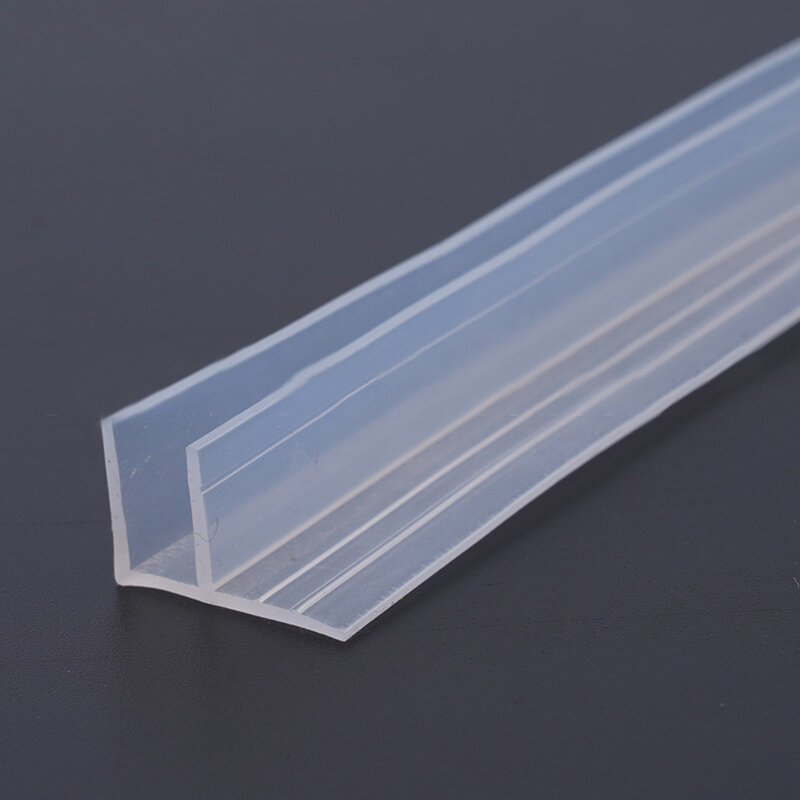 F-Shape Transparent Seal Strip para Bath Shower Screen, porta de vidro, espessura de 6mm, 2m