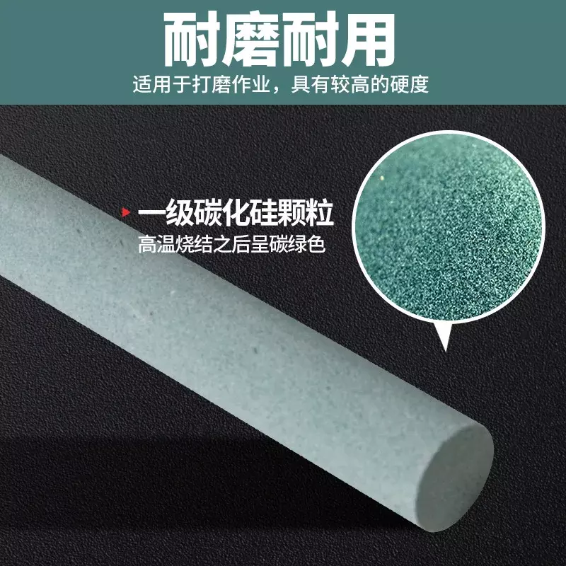 1 buah 150X12MM 80-1200 Grit batu minyak silikon hijau karbida pasir batang abrasif bulat pisau giok abrasif Gel silika halus abrasif