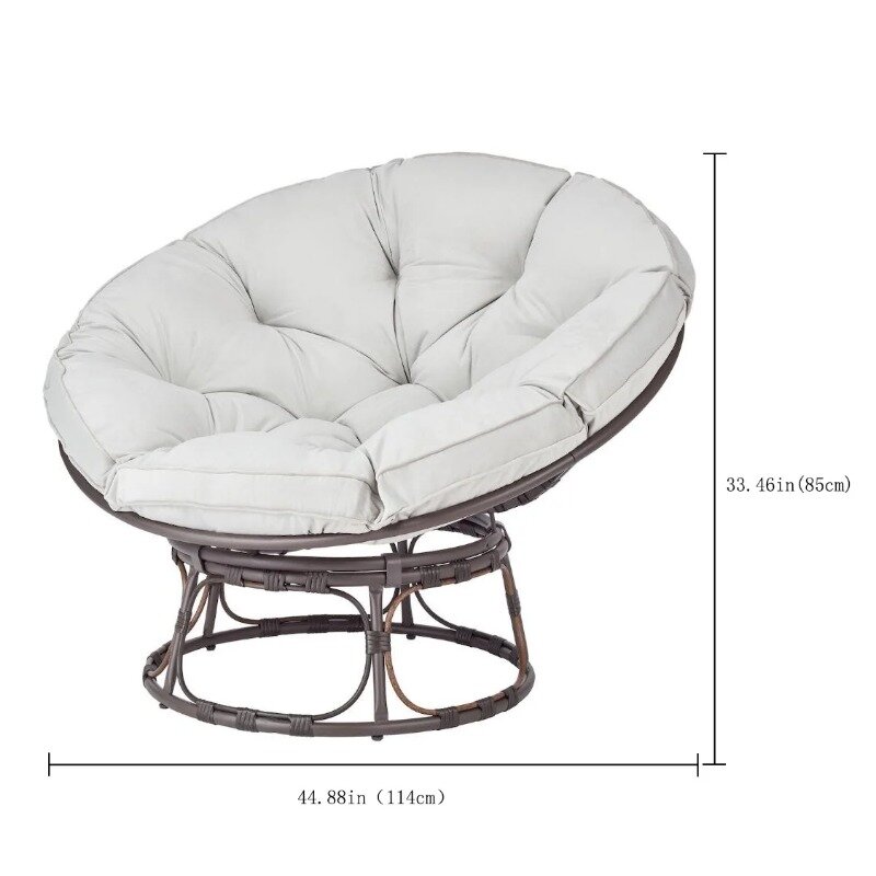 Better Homes and Gardens Papasan Chair, cinza-pomes, 46"