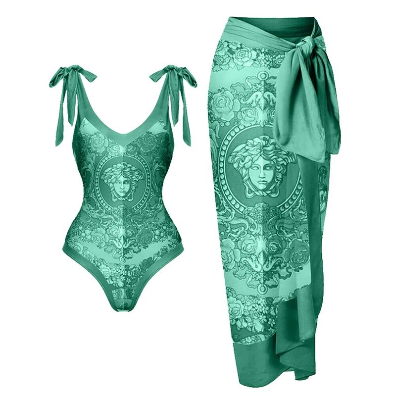 女性のための背中の開いたビーチドレス,ビーチとプールのためのヴィンテージ水着,ワンピース,2024