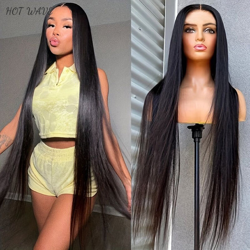Sophia-Perruque de Cheveux Humains Lisses, Dentelle Transparente HD, Fermeture 4x4, 13x4, 30 Pouces