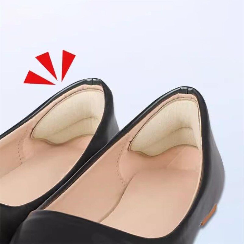 Bantalan kaki untuk hak tinggi, 1/2/4 pasang sepatu olahraga lembut anti-aus sisipan tumit berperekat perlindungan tambalan ukuran sepatu alat modifikasi bantalan kaki
