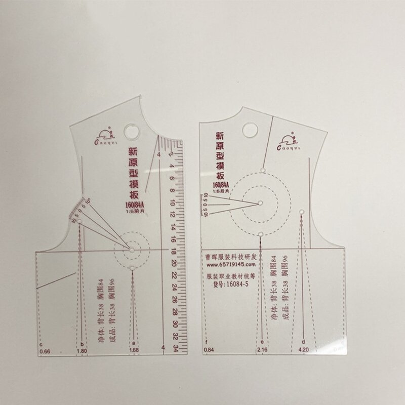 3er-Pack 1:5 DIY-Nählineal Prototyp-Lineal-Zeichnungsvorlage für Designer-Schneider