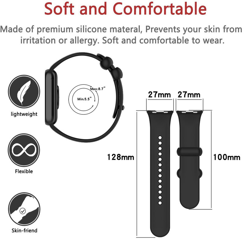 Strap+case for Xiaomi Mi Band 8 Pro Strap Smart Band Protective Case Silicone Wristband Bracelet for Miband 8Pro