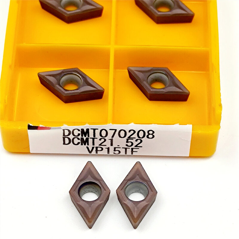 10 шт. DCMT070204 VP15TF US735 UE6020 DCMT070208 инструмент для внутренней обточки CNC tnсерт фреза из карбида латетола DCMT 070204