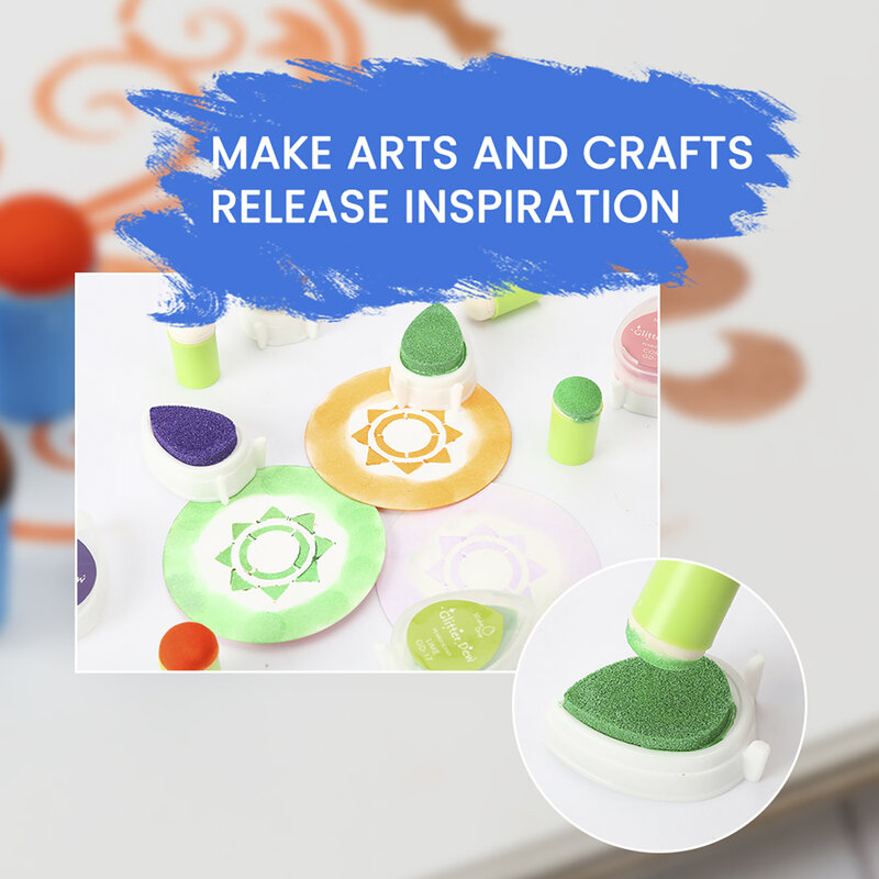 20PCS Craft Finger Sponge Daubers progetto di disegno Set di spugne per pittura a dita per la creazione di carte, pittura, stampaggio, inchiostro
