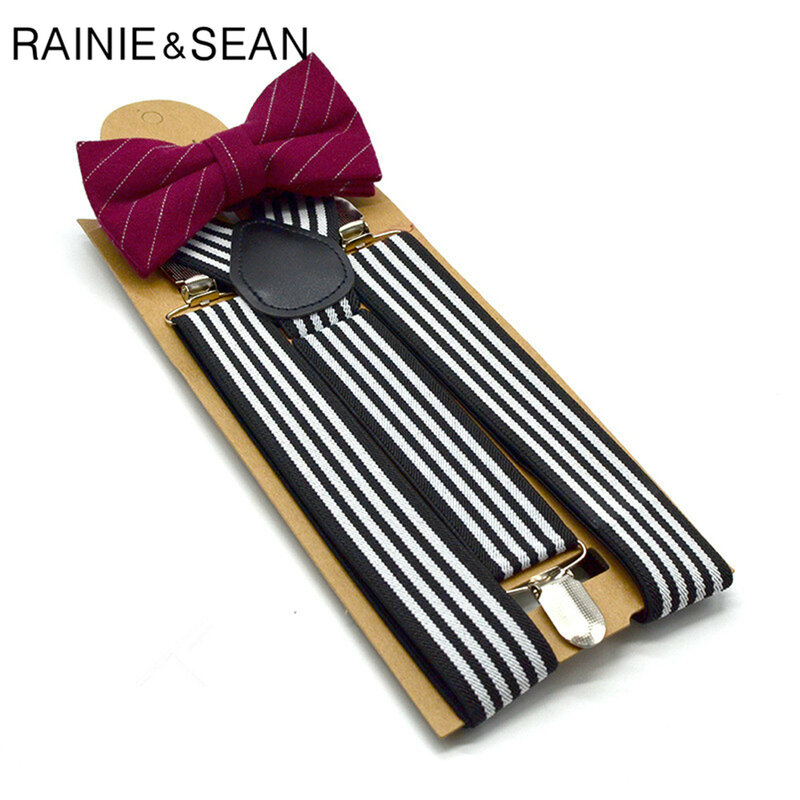 RAINIE SEAN – bretelles pour hommes, rayé gris, pour pantalon, chemise britannique Vintage, 3.5cm, 120cm