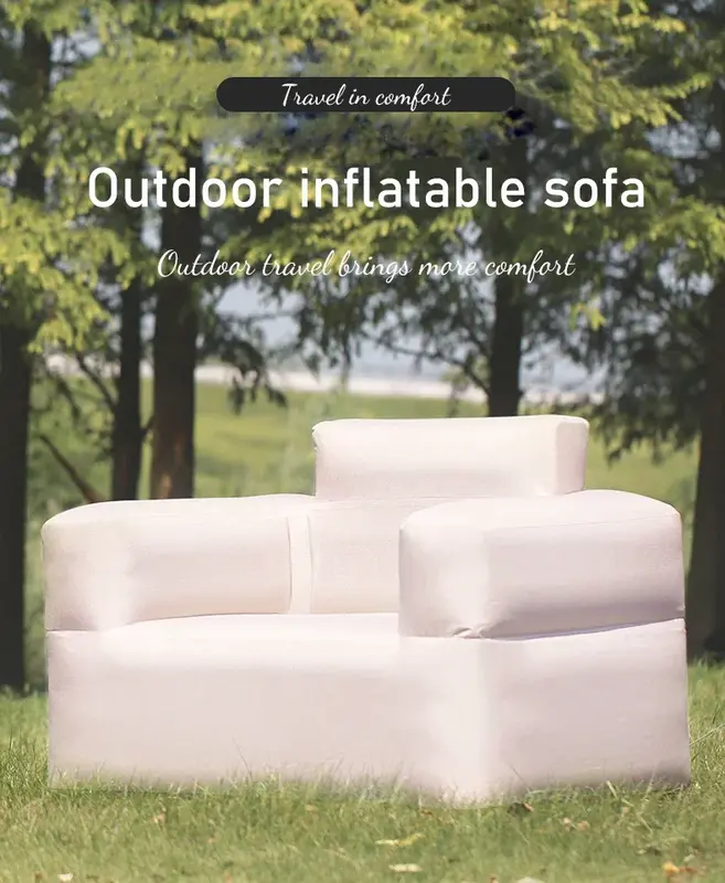 Wasserdichtes aufblasbares und tragbares Luftsofa für Camping-Picknick oder Innen möbel im Garten