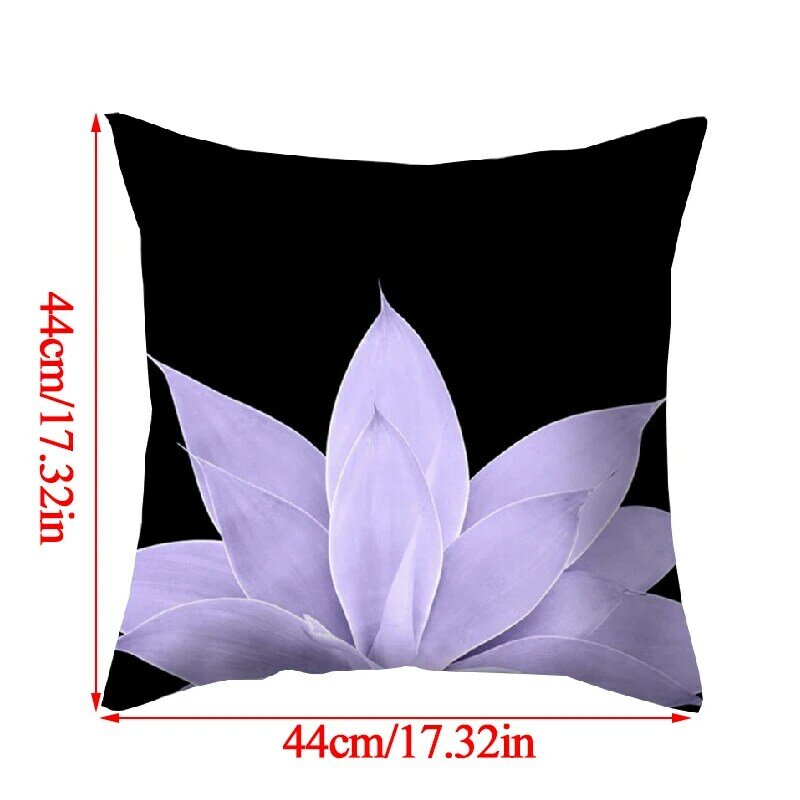 Housses de coussin géométriques violettes, taie d'oreiller carrée, décoration pour la maison, 45x45cm