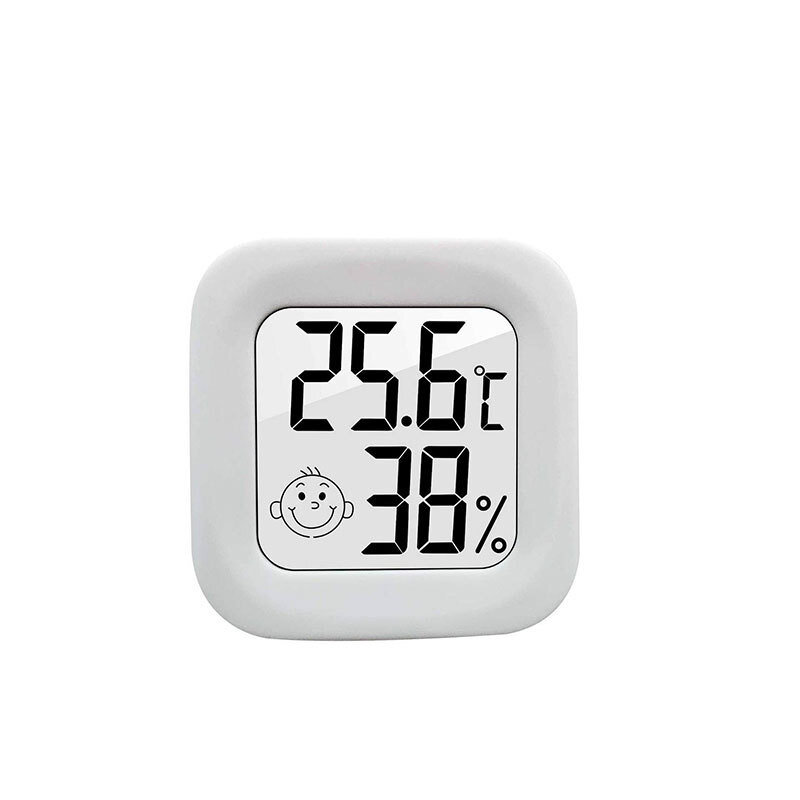 Medidor de temperatura y humedad con cara sonriente VKS-60 habitación de bebé, medidor de temperatura y humedad LCD con interruptor, nuevo, gran oferta