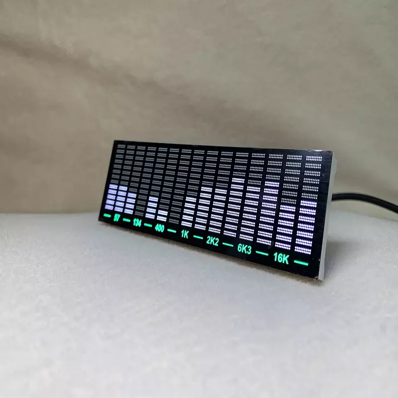 Diodo emissor de luz do espectro da música do diodo emissor de luz do ritmo do recolhimento do indicador do nível de áudio 12v 24v amplificador vu medidor para lâmpadas da atmosfera do jogador do carro