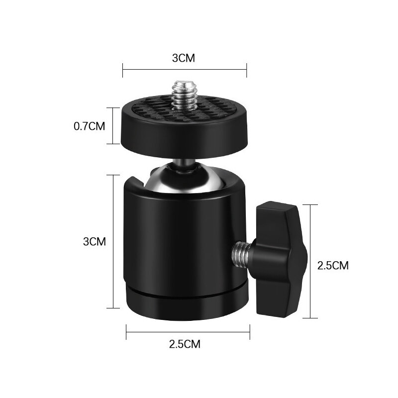 1/4 schraube Mini Stativ Ball Kopf mit 360 Grad Swivel Aluminium Legierung Fotografie Kugelkopf Stativ für DSLR Kamera