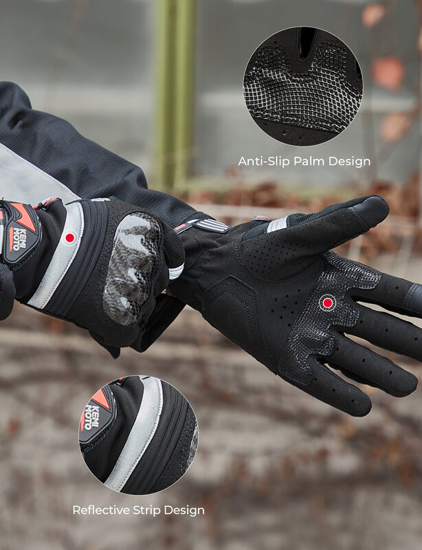 KEMIMOTO-guantes de carreras de cuero y fibra de carbono para motocicleta, equipo de protección, color azul, verde y rosa, CE 2KP, Verano