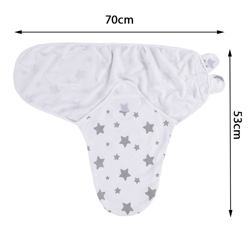 Manta envolvente de algodón para recién nacido, juego de gorro envolvente, ropa de cama para bebé, mantas receptoras, saco de dormir infantil, accesorios para bebés de 0 a 6M