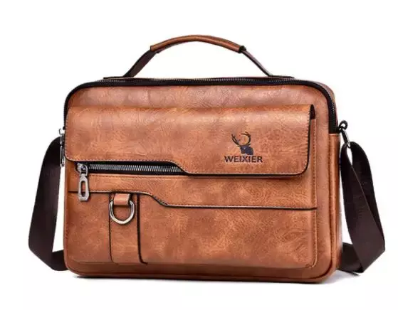 Tas kurir pria baru 2021 tas bahu kapasitas besar Retro kulit PU desainer merek tas ransel Travel tas punggung pria