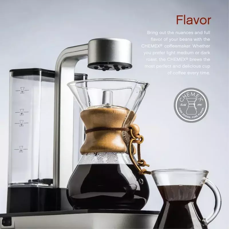 Zestaw do ekspresu do kawy Chemex - 40 uncjiPojemność — zawiera 6-częściowy ekspres do kawy