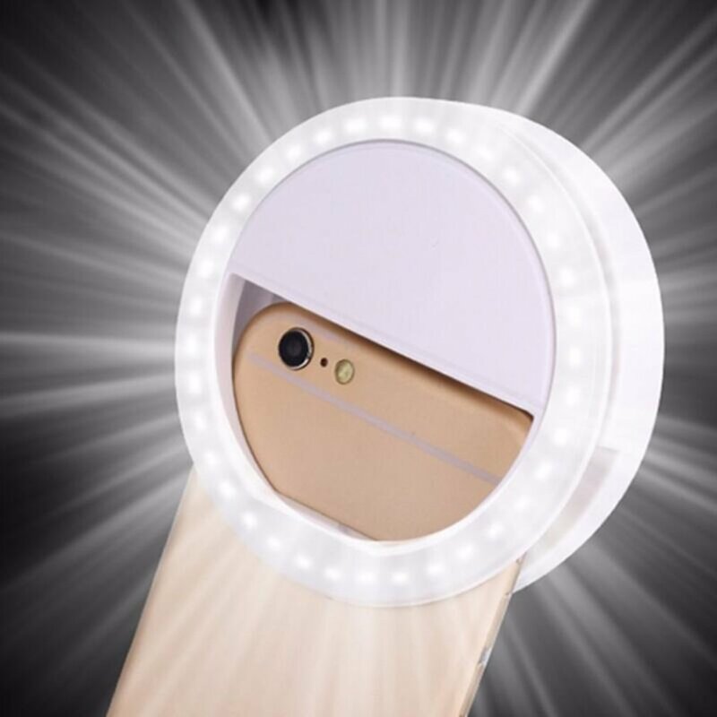 USB LED Selfie Ring Licht Handy Objektiv Clip-On Selfie Licht für Mädchen Make-up für iPhone Samsung Huawei Telefon Selfie Licht