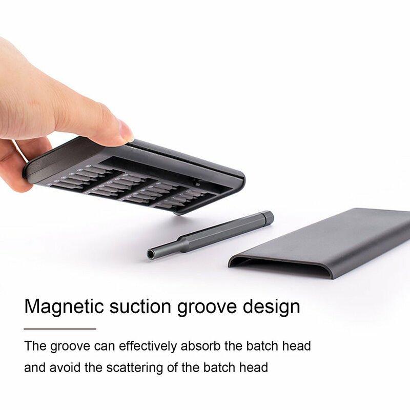 Kit di cacciaviti da 25 pezzi punte magnetiche di precisione Set di cacciaviti smontabili fai da te Mini valigetta per attrezzi per la riparazione di telefoni PC Smart Home
