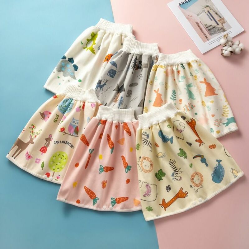 Baby Diaper Skirt Waterproof Urine Pants Baby and Children Cloth Pure Cotton Washable Anti-bedwetting Kids Bed Potty Training