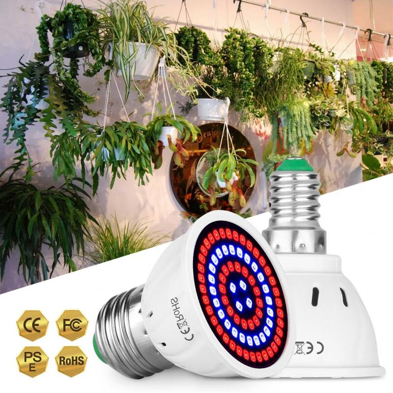 E27/E14/B22/GU10/MR16 Grow Light Bulb High Temperature Resistance Easy to Install Super Bright Professional LED Plant Grow Lamp