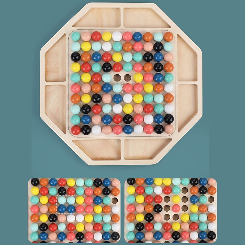 Klips dla dzieci tabliczka z koralikami wczesnej edukacji drewniane Puzzle do nauki sortowania zabawki przedszkolne do układania dla chłopców i dziewcząt