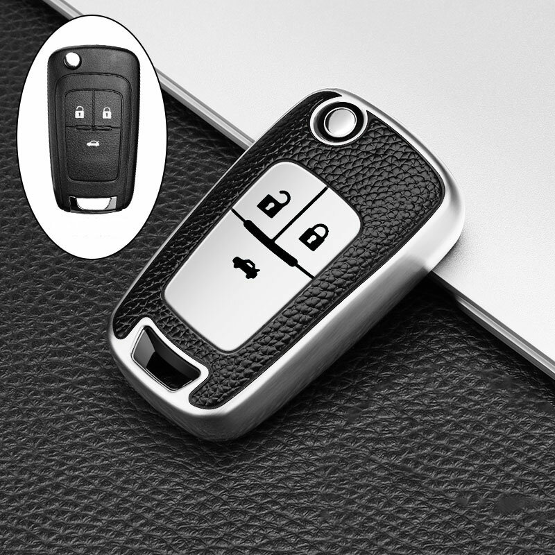 Coque de clé de voiture en cuir TPU pour Chevrolet, Cruze, Aveo, Camaro, Epica, Lova, Sail, Spark, Opel Astra, Corsa, 3/4 boutons
