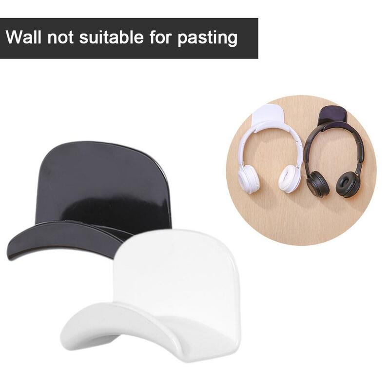 Niet-Ponsen Computer Hoofdtelefoon Standaard Headwear Stand Creative Bluetooth Opberghaak Slaapzaal Zelfklevende Muur Opknoping