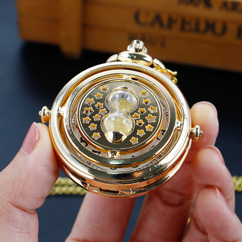 Retro Hourglass Design Quartz Pocket Watch para Mulheres, Neutro Jóias, Relógio Pingente, Colar Presente, Nova Moda