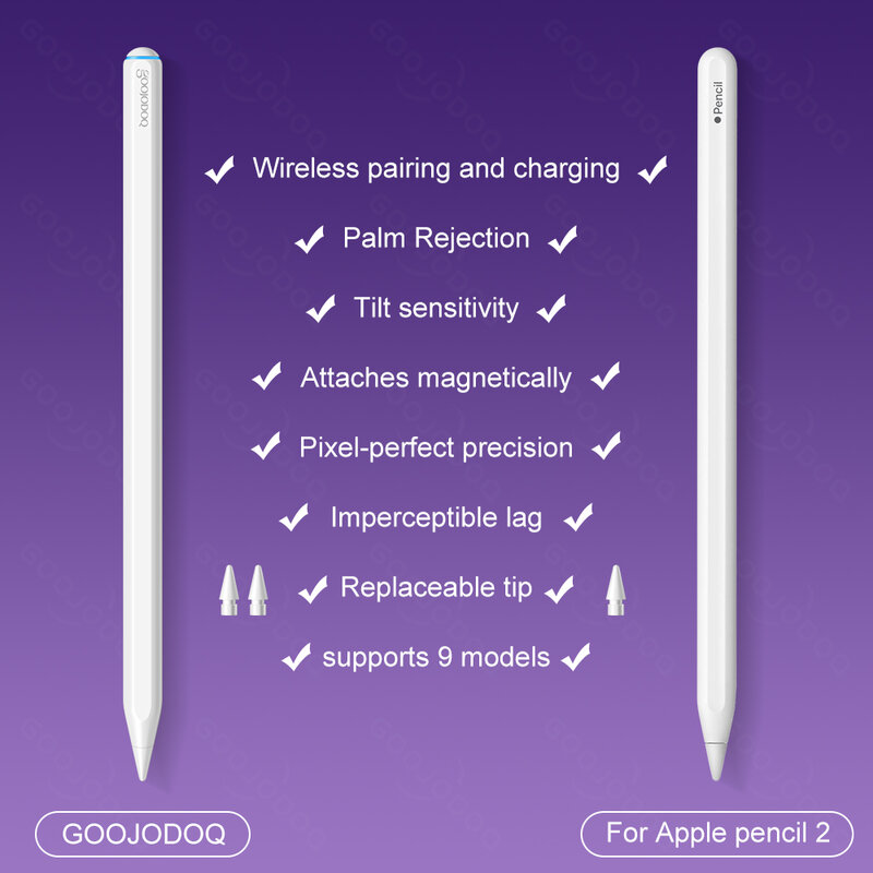 Apple Pencil 1/2 gd13,iPad air 5 air 4 pro 11 12 9 mini 6用,Apple Pencil用,第2世代