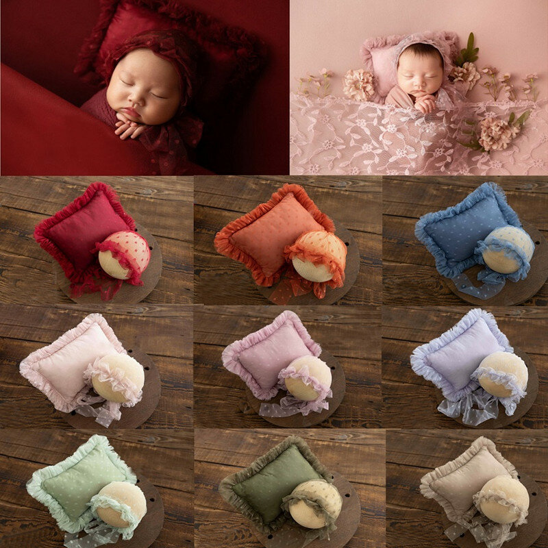 Fotografia adereços para recém-nascido menina, laço chapéu, travesseiro, Headwear, acessórios