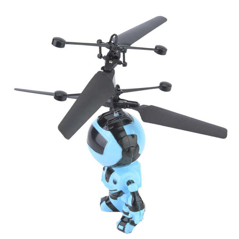 Creative Mini Induction Flying Robot Helicopter Drone USB Charging Induction Robot Suspension Aircraft Child Gift Fidget Toy
