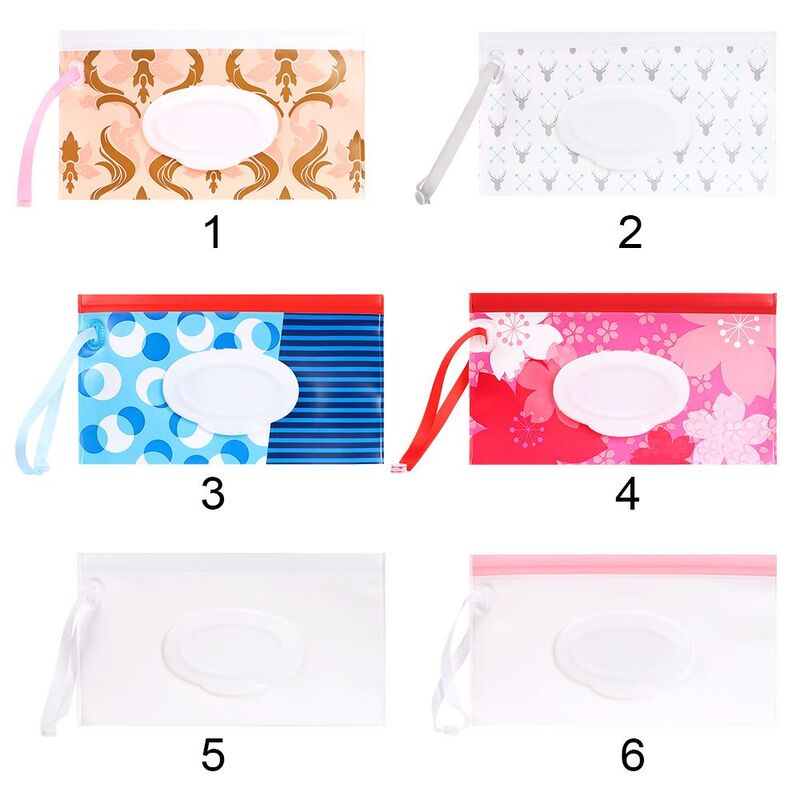 Outdoor Snap-Strap Flip Cover Baby Product Carrying Case Stroller Accessories Wet Wipes Bag Cosmetic Pouch Tissue Box