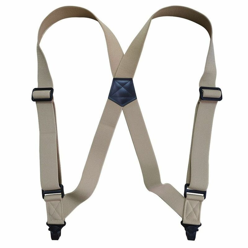 Bretelle da uomo larghe 3.8cm bretelle elastiche a forma di X bretelle per pantaloni 2 Clip bretelle regolabili con Clip laterale in plastica